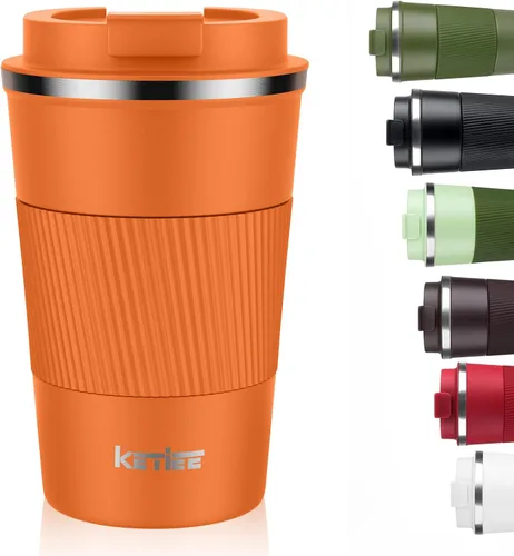 Vista 25 de KETIEE Taza de café de 12 oz: Taza de café con aislamiento al vacío y tapa a prueba de fugas, taza de viaje de acero inoxidable con doble pared