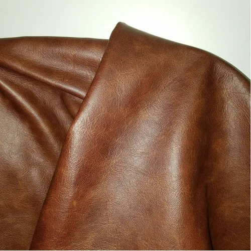 Vista 2 de NAT LEATHERS Brown Cognac Weekender 8 pulgadas x 10 pulgadas corte pieza de dos tonos suave tapicería chap cuero genuino piel piel piel 8 "x 10