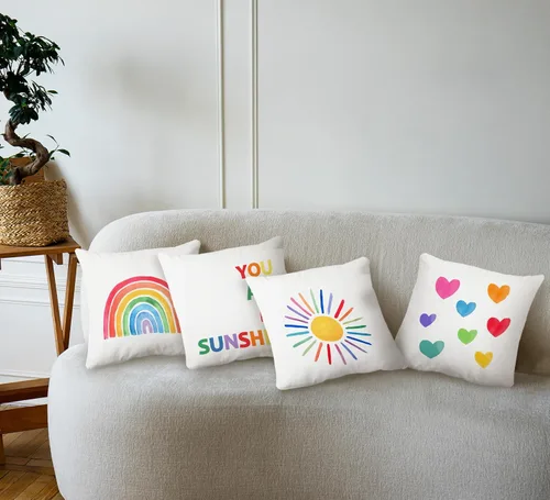 Vista 6 de Boho You Are My Sunshine - Almohada de sol arcoíris para niños, decoración de aula de arco iris, almohadas de aula para niños, decoración de esquina