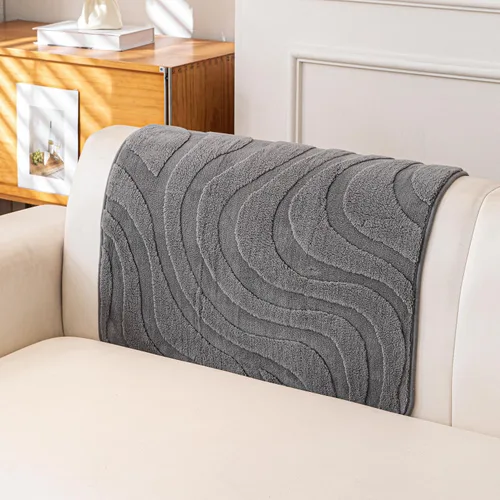 Vista 11 de Fundas para Reposabrazos de Sofá, Fundas de Felpa de Terciopelo Vintage para Sofá, Fundas Antideslizantes para Sillón y Sofá, Almohadillas