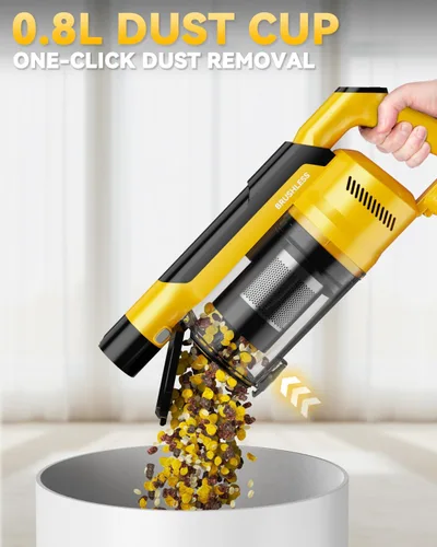 Vista 6 de Aspiradora inalámbrica de 350 W para batería Dewalt, aspiradora ligera sin escobillas de 35 kPa con succión de 3 modos, aspiradora de palo 6 en 1