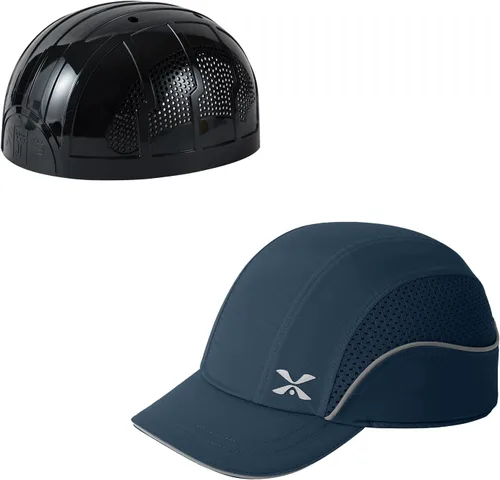 Vista 20 de TIHEEN Gorra de seguridad unisex, estilo gorra de béisbol con rayas reflectantes, ligera y transpirable, gorra de protección para la cabeza