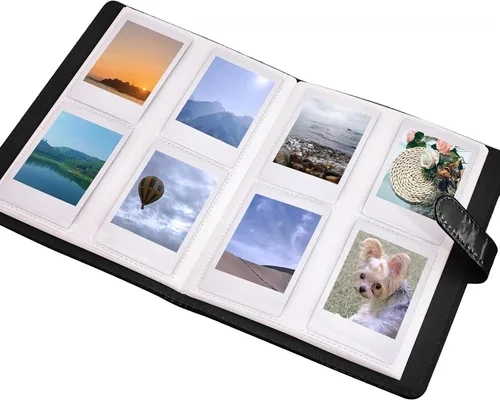 Vista 3 de Sunmns Kit de accesorios compatible con cámara instantánea Instax Mini 12, incluye funda para álbum, calcomanías para marcos de fotos, filtros