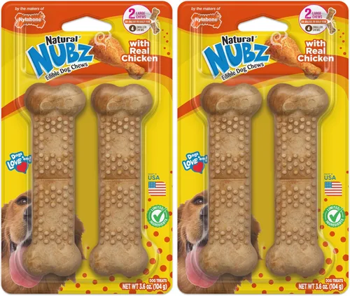 Vista 13 de Nylabone Nubz - Golosinas naturales para perros hechas con pollo real