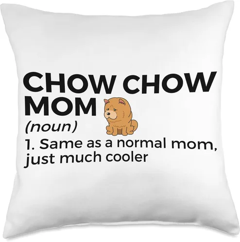Vista 4 de Chow Chow Lover Apparel Definition Funny Chow Dog Mom Throw Pillow, 16x16, Multicolor