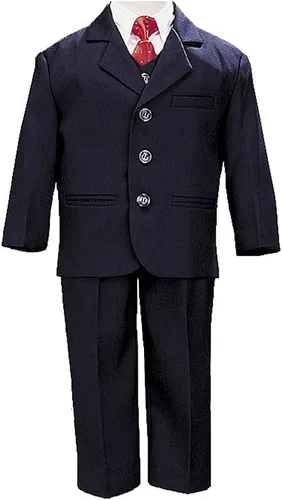 Vista 2 de Traje caqui de 5 piezas con camisa, chaleco y corbata, Caqui