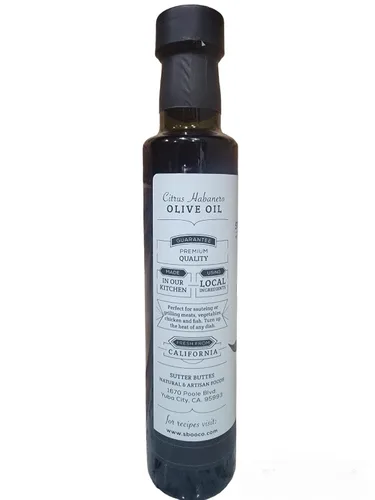 Vista 2 de SUTTER BUTTES ACEITE DE OLIVA INFUSIDO CÍTRICO HABANERO 8.5 FL. OZ.