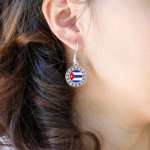 Vista 3 de Inspired Silver - Pendientes de gota de gancho francés de plata con circonita cúbica