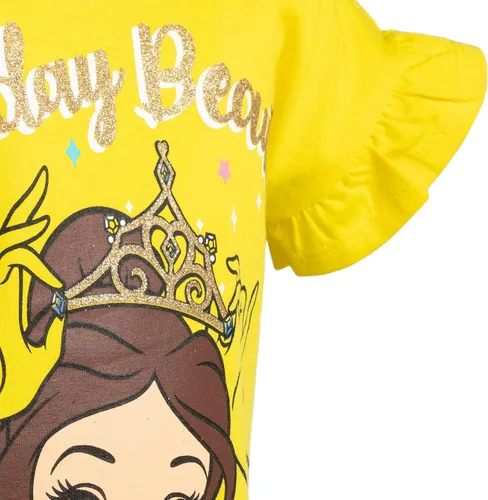 Vista 8 de Disney Minnie Mouse Princess Belle The Little Mermaid Moana Lilo &Stitch Frozen - Camiseta de cumpleaños para niñas pequeñas a niños pequeños
