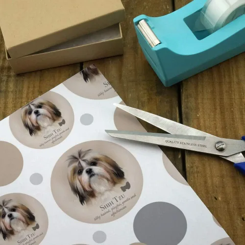 Vista 3 de GRAPHICS & MORE Rollo de papel de regalo Shih Tzu Dog Breed
