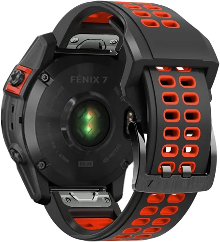Vista 13 de REYDA Correa de silicona compatible con Garmin Fenix 8 Pro/8/E 1.850 in, 0.866 in, correa de reloj de ajuste rápido, suave, flexible, correa de Azul
