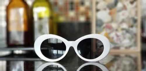Vista 3 de Lxnoap Gafas de sol de marco grueso ovaladas retro atrevidas, gafas de sol ovaladas retro de Y2k, gafas de sol ovaladas ovaladas retro Mod Kurt