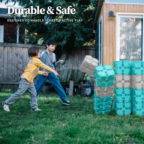 Vista 5 de Kit de construcción de fuertes Juguete para niños de bloques jumbo Juego de 90 piezas: azul claro