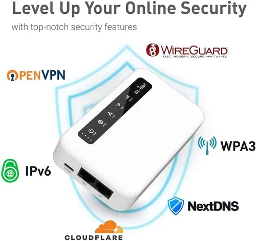 Vista 3 de GL.iNet GL-XE300 (Puli) 4GLTEMobileSmartVPNRouter PortableWiFiWirelessTravel Hotspot,SupportATT, EC25-AF