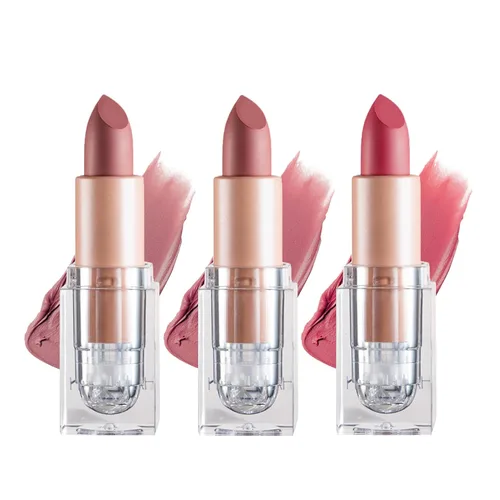 Vista 15 de IONSGAKO Lápiz labial mate nude aterciopelado, brillo de labios, no se decolora, no se pega a la copa, lápiz labial color nude, tinte de labios