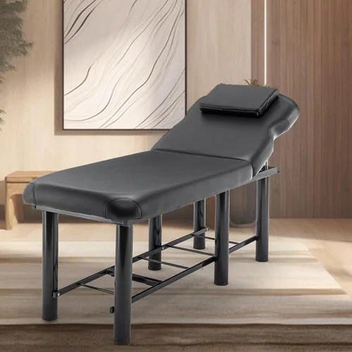 Vista 8 de Basic Portable Folding Massage Table,Aluminium Height Adjustable Facial Salon Tattoo Bed - Black