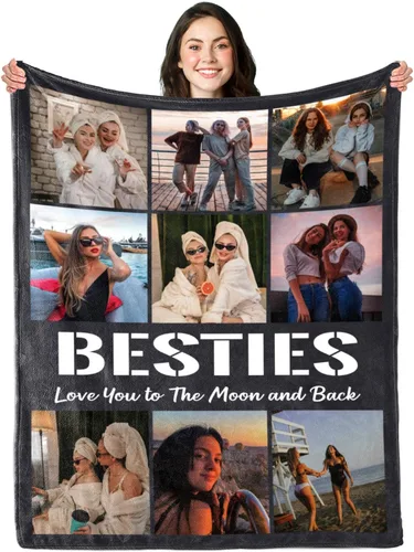 Vista 19 de Manta de collage de fotos personalizada, manta de diseño divertido, manta de fotos personalizadas, regalo facial para él, mantas de lujo ultrasuaves