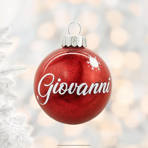 Vista 7 de Adorno de Navidad personalizado, bola de purpurina con nombre personalizado, plástico inastillable, tamaños, incluye caja de regalo, decoración