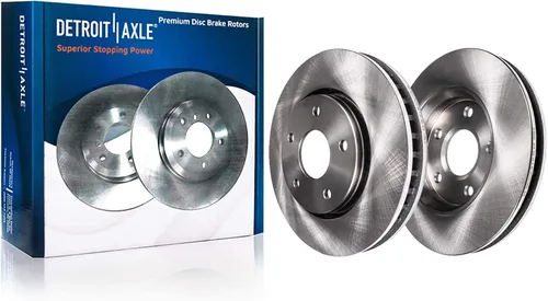 Vista 37 de Detroit Axle - Rotores de freno delantero para 04-13 Mazda 3 Rotores de frenos de disco 06-15 Mazda 5 Reemplazo: Rotor regular delantero de 11.81