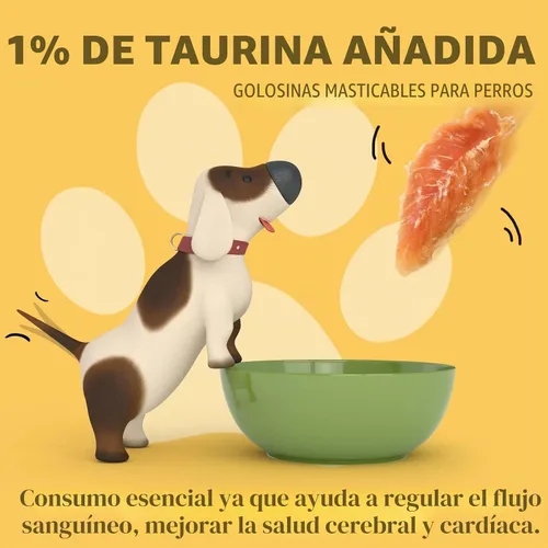 Vista 3 de Golosinas masticables para perros, carne seca de pollo hecha con pechuga de pollo 100% real