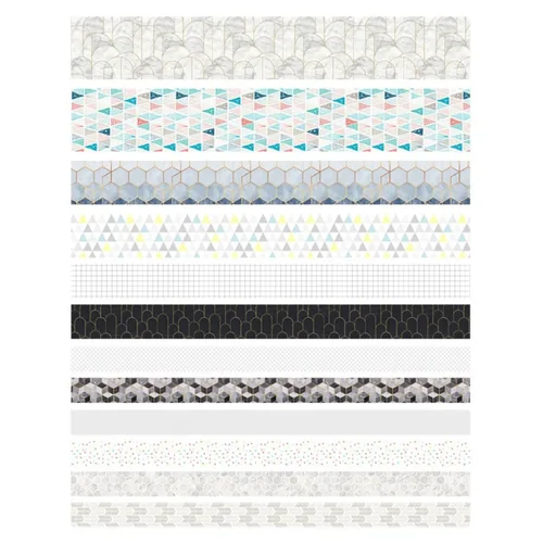 Vista 10 de Juego de 12 rollos de cinta Washi con varios patrones, suministros de manualidades para decoración de bricolaje y manualidades, estilo A