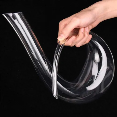 Vista 4 de Decantador de vino aireador – 100% soplado a mano sin plomo vidrio de cristal de vino tinto jarra de vino regalo para los amantes del vino