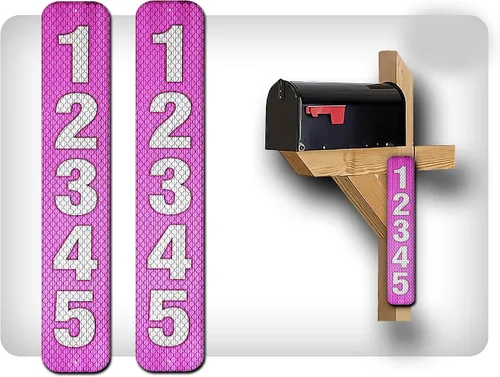 Vista 10 de Curb N Sign - Placas de números para buzón – 3 x 10 pulgadas hechas de aluminio reflectante de alta calidad – Números de buzón súper reflectantes