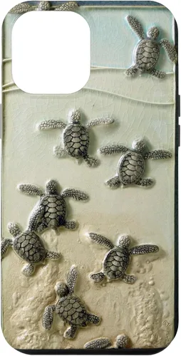 Vista 26 de Funda para iPhone 17, diseño de tortugas marinas color verde bebé