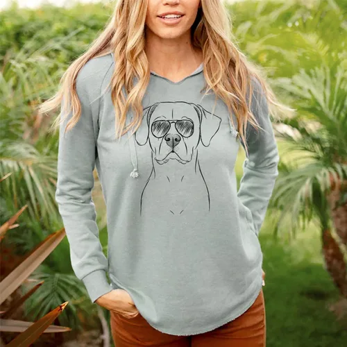 Vista 2 de Inkopious Aviator Rufio The Dogo Argentino - Women's Cali Wave Hooded Sweatshirt