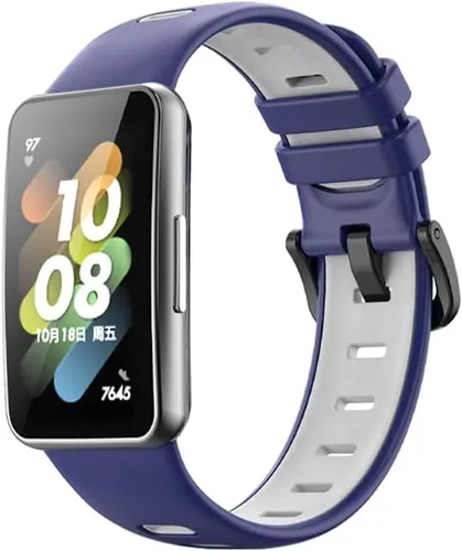 Vista 9 de Correa deportiva compatible con Huawei Band 7, KangPlus - Correa de repuesto deportiva de silicona ajustable y cómoda compatible con Huawei Band 7