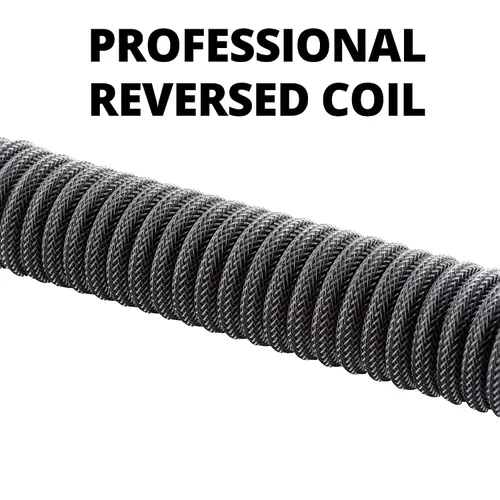 Vista 2 de GUNMJO Cable USB C en espiral profesional para teclado de juegos, cable de teclado mecánico aviador de metal con ángulo tipo C, USB-C de 4.9 ft a