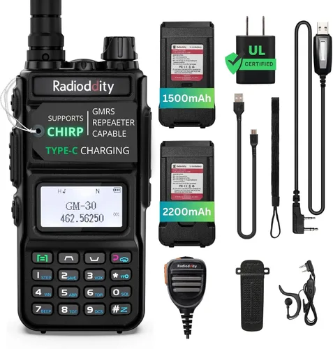 Vista 12 de Radioddity GM-30 GMRS Radio portátil de 5 W de largo alcance radio bidireccional para adultos, compatible con repetidor GMRS, con escaneo