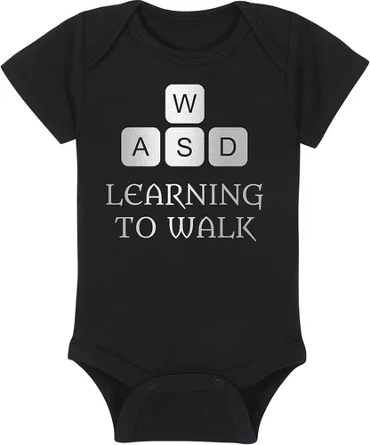 Vista 24 de Learning To Walk WASD - Gaming Baby Onesie - Hat - Blanket - Bib Package Combinations