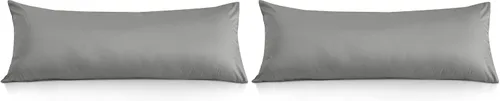 Vista 16 de Leeden - Funda de almohada de algodón para el cuerpo de 800 hilos, ultrasuave y transpirable para adultos, cierre de sobre, 21 x 54 pulgadas