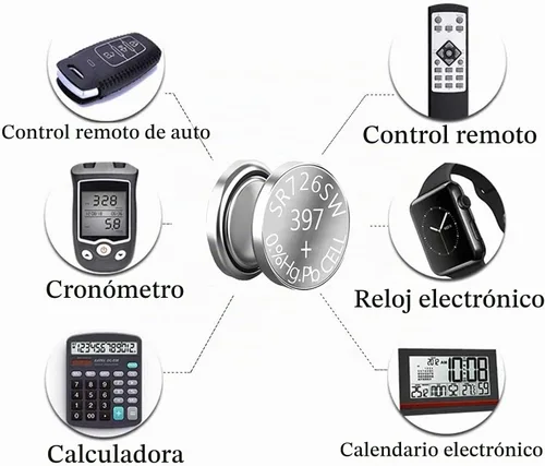 Vista 5 de SKOANBE SR726SW 397 1.5V Batería de reloj de óxido de plata, 10 paquetes