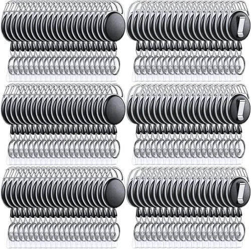 Vista 19 de Laumoi - 80 clips retráctiles para carretes de identificación Negro