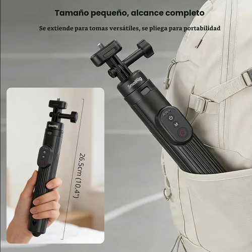 Vista 5 de SmallRig - Trípode extensible para selfie stick de 59 pulgadas con control