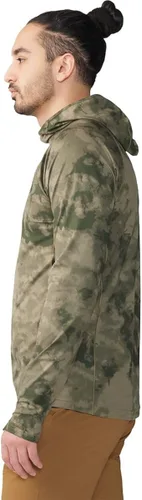 Vista 4 de Mountain Hardwear Sudadera elástica con capucha para hombre para senderismo, casual, campamento y mochilero