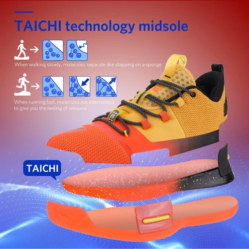 Vista 3 de PEAK Zapatos de baloncesto Flash para hombre, Lou Williams Underground Taichi con amortiguación adaptable, zapatos deportivos antideslizantes