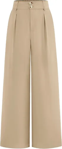Vista 8 de BTFBM Pantalones de vestir de pierna ancha para mujer, trajes casuales de Negro
