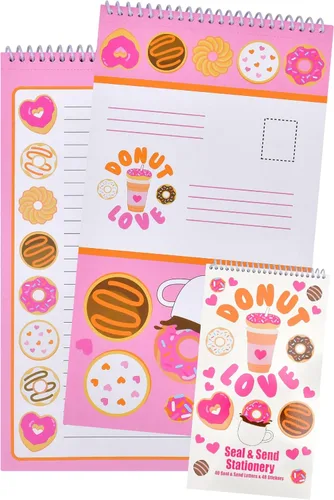 Vista 8 de iscream Seal and Send - Bloc de notas de papelería de 40 hojas con sellos, pelotas de playa 40 Pack, Cute Design, Spiral Bound, Large 10.5" x
