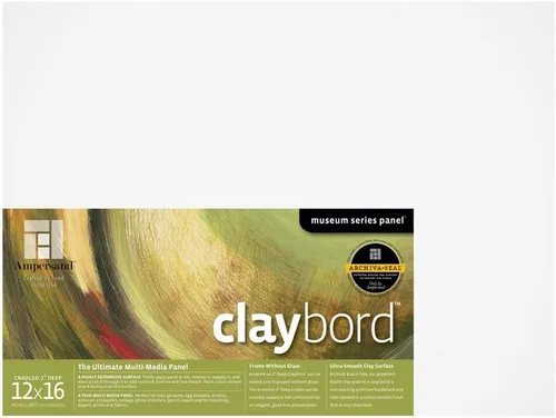 Vista 71 de Suministro de Arte Ampersand Panel de Pintura en Madera: Serie Museo Claybord, 5" x 5", Perfil Candeal de 1-1/2