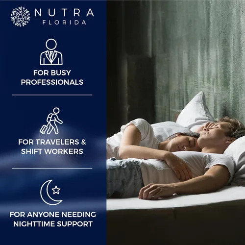 Vista 4 de Gomitas de melatonina de 10 mg con L-teanina + raíz de valeriana y GABA - Gomitas para dormir y restaurar para adultos - Apoyo nocturno natural