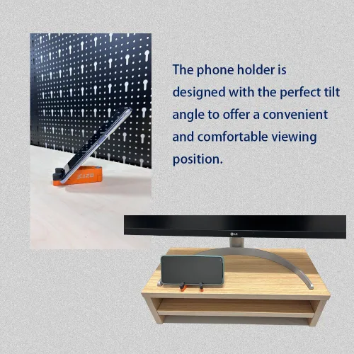 Vista 5 de JZD Soporte plegable para teléfono celular, totalmente ajustable, plegable, soporte para teléfono de escritorio, soporte de cuna, accesorios