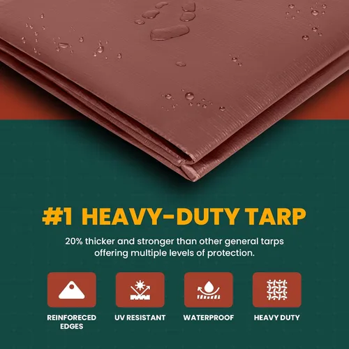 Vista 4 de Cubierta de lona plateada y negra, material grueso, impermeable, ¡ideal para toldo, tienda de campaña, botes, remolque o cubierta de piscina!, Azul