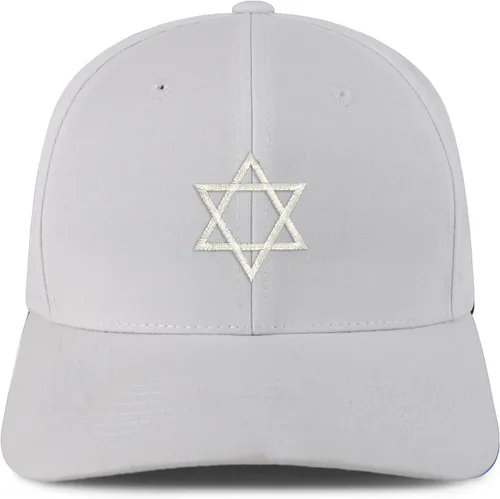 Vista 11 de Trendy Apparel Shop Gorra de béisbol bordada con símbolo de la estrella de David judía Negro
