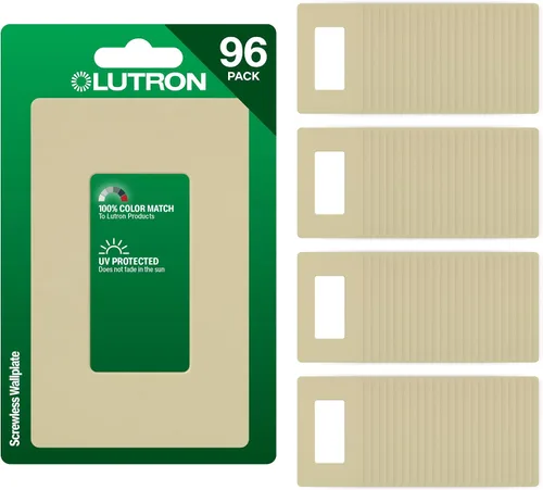 Vista 11 de Lutron Claro - Placa de pared de 1 banda (paquete de 6) CW-1-AL-6 almendra