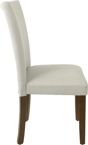 Vista 5 de HomePop Silla de comedor clásica Parsons - Tejido gris (juego de 2)