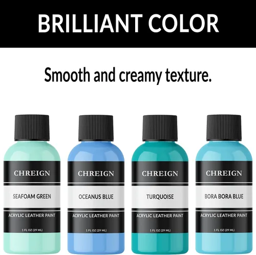 Vista 2 de Pintura acrílica para cuero, color marrón medianoche, pintura personalizada, zapatos, zapatillas y bolsas de 1 oz.