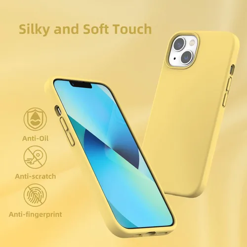 Vista 100 de Funda de silicona líquida compatible con iPhone 12 Pro Max 6.7 pulgadas, funda de gel de protección completa con forro de microfibra, funda